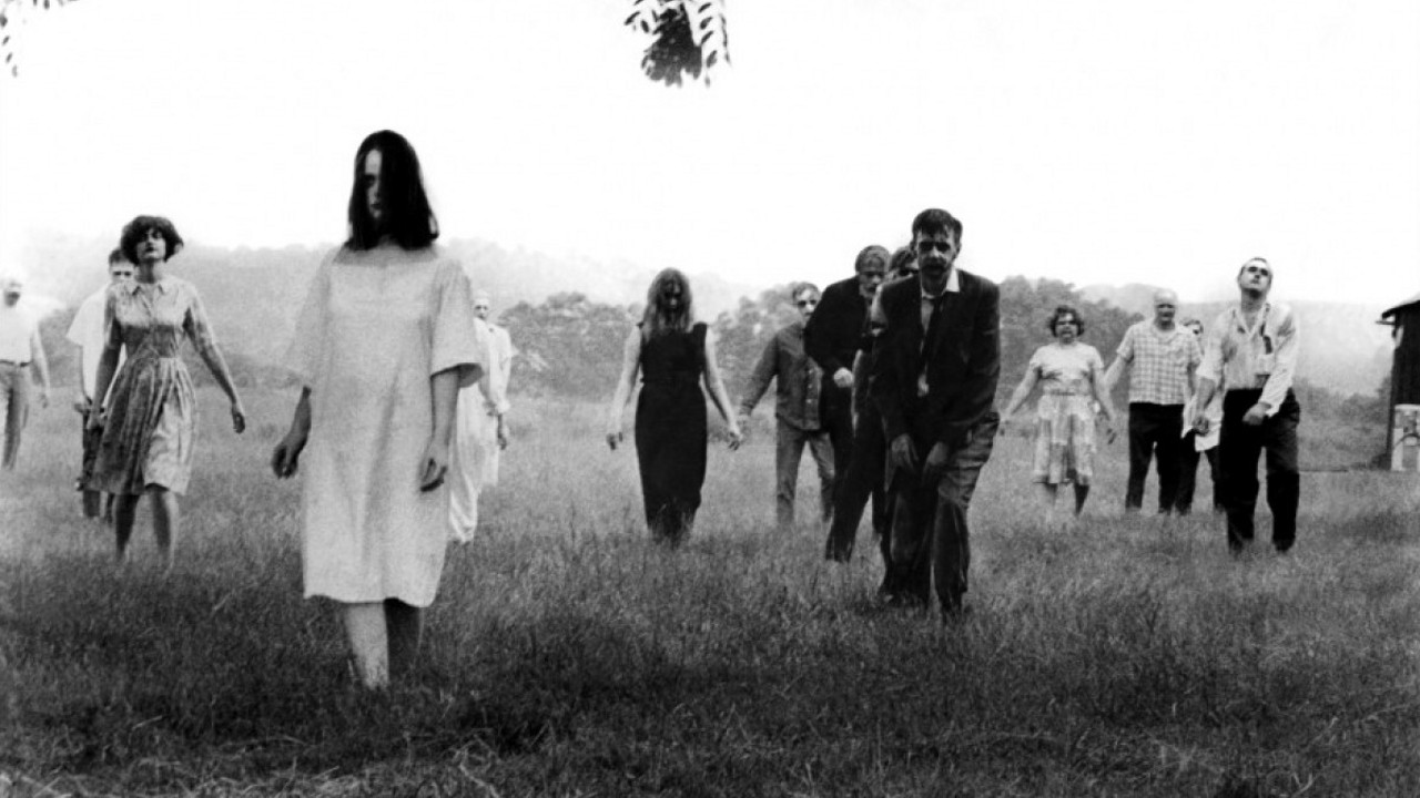 Zombies in a graveyard from George Romero's Night of the Living Dead
