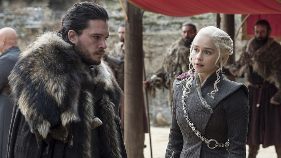 Jon Snow and Daenerys Targaryen in the Dragon Pit