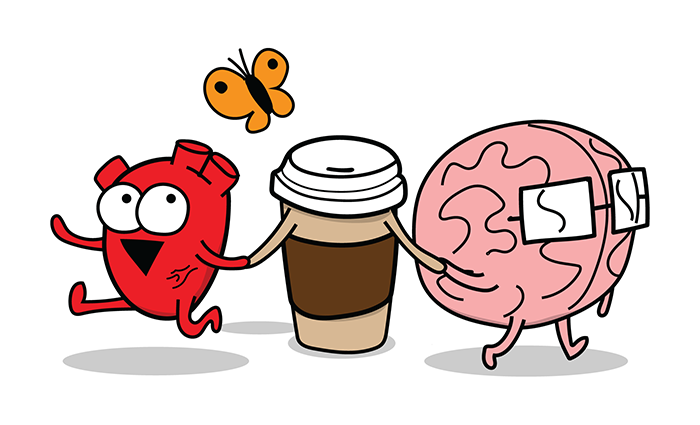 Awkward Yeti Heart and Brain and Coffee