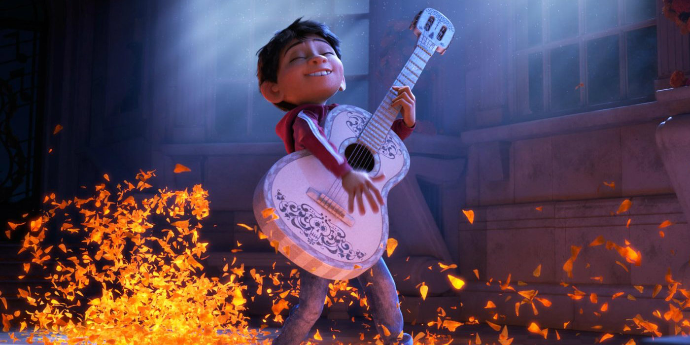 Miguel and his guitar in Pixar's Coco