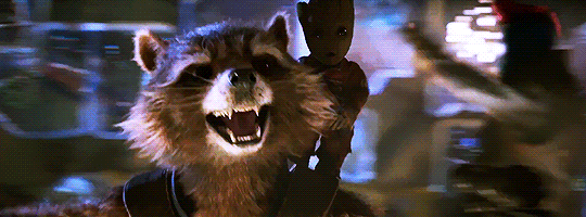 Rocket Raccoon and Baby Groot in Guardians of the Galaxy Vol. 2