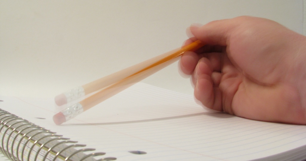 Tapping a pencil is writer's block personified, by Rennett Stowe