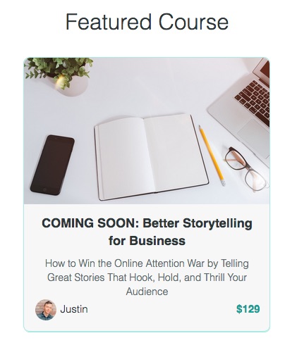 Better Storytelling for Business Course Button