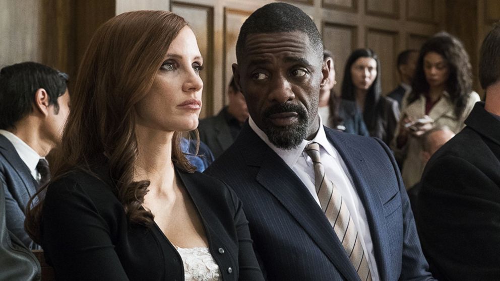 Jessica Chastain and Idrid Elba in Molly's Game
