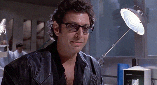 Jeff Goldblum as Ian Malcolm in Jurassic Park