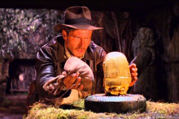 Harrison Ford as Indiana Jones in the opening scene of Raiders of the Lost Ark