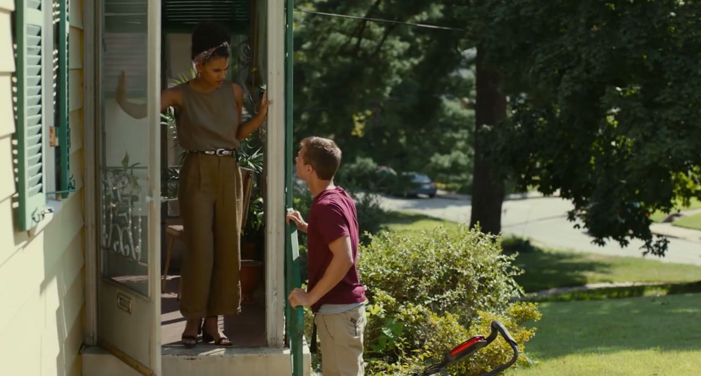 Courtney (Zazie Beetz) and Keith (McCaul Lombardi) in Sollers Point