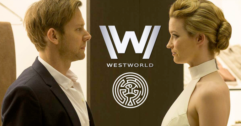 Jimmi Simpson as William and Tallulah Riley as Angela in HBO's Westworld