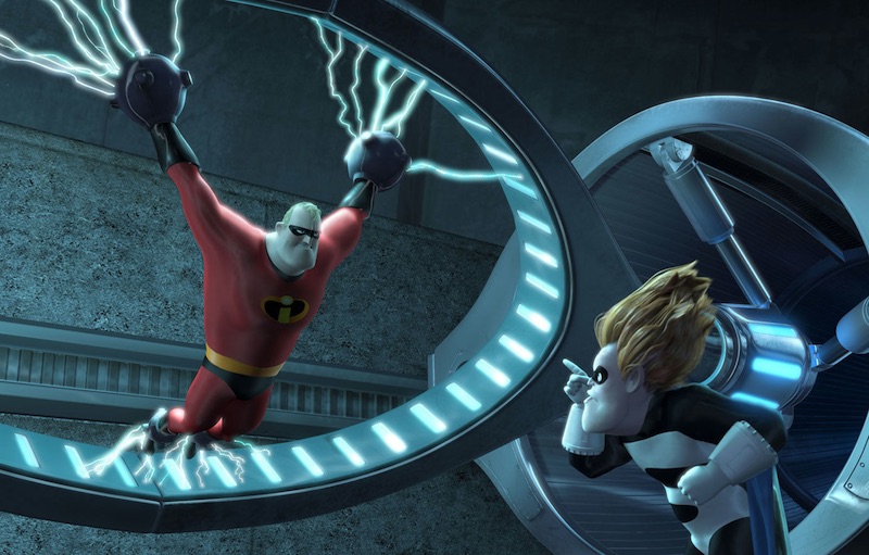 Syndrome captures Mister Incredible in 2004's Incredibles movie
