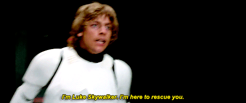 Luke Skywalker (Mark Hamill) is here to rescue Princess Leia in Star Wars Episode IV: A New Hope
