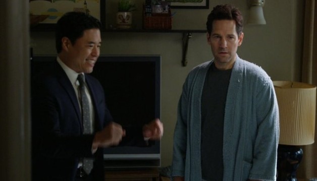 Jimmy Woo (Randall Park) and Scott Lang (Paul Rudd) in Ant-Man and the Wasp