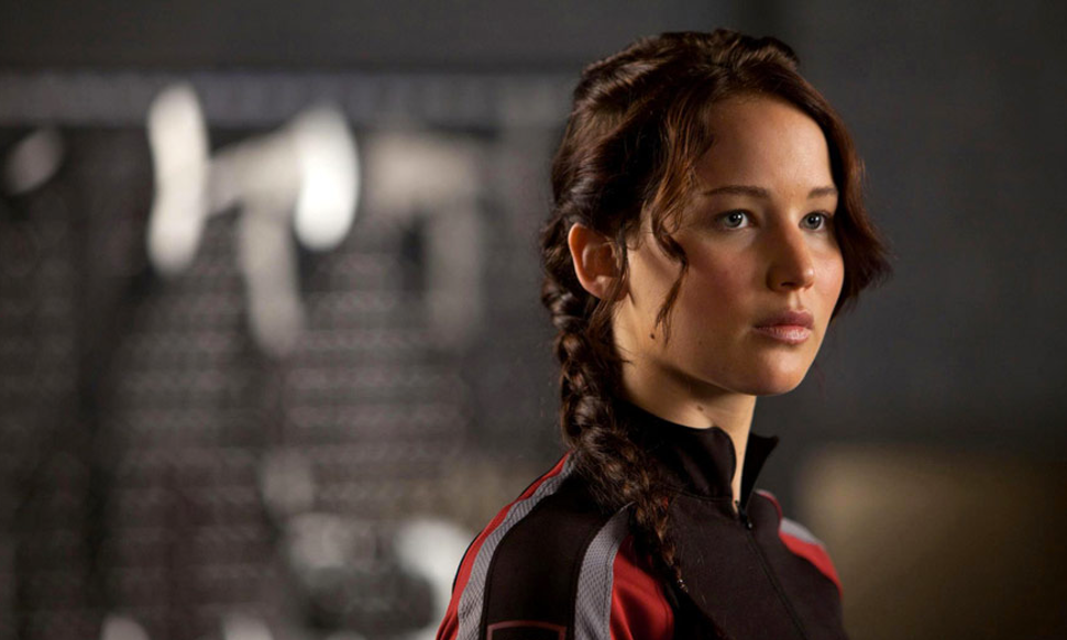 Jennifer Lawrence as hero Katniss Everdeen in the Hunger Games franchise