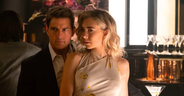 Tom Cruise as Ethan Hunt and Vanessa Kirby as The White Widow in Mission: Impossible - Fallout