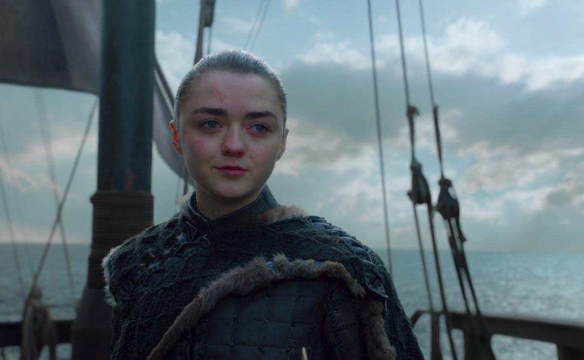 Arya Stark (Maisie Williams) sets sail for whatever is west of Westeros in the series finale of Game of Thrones
