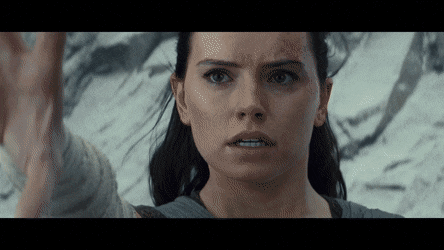 Rey (Daisy Ridley) saves the Rebellion at the end of Star Wars: The Last Jedi