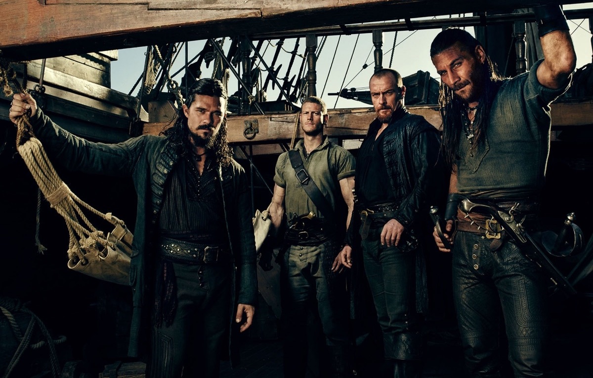 Long John Silver, Billy Bones, Captain Flint, and Charles Vane lead the cast of Black Sails