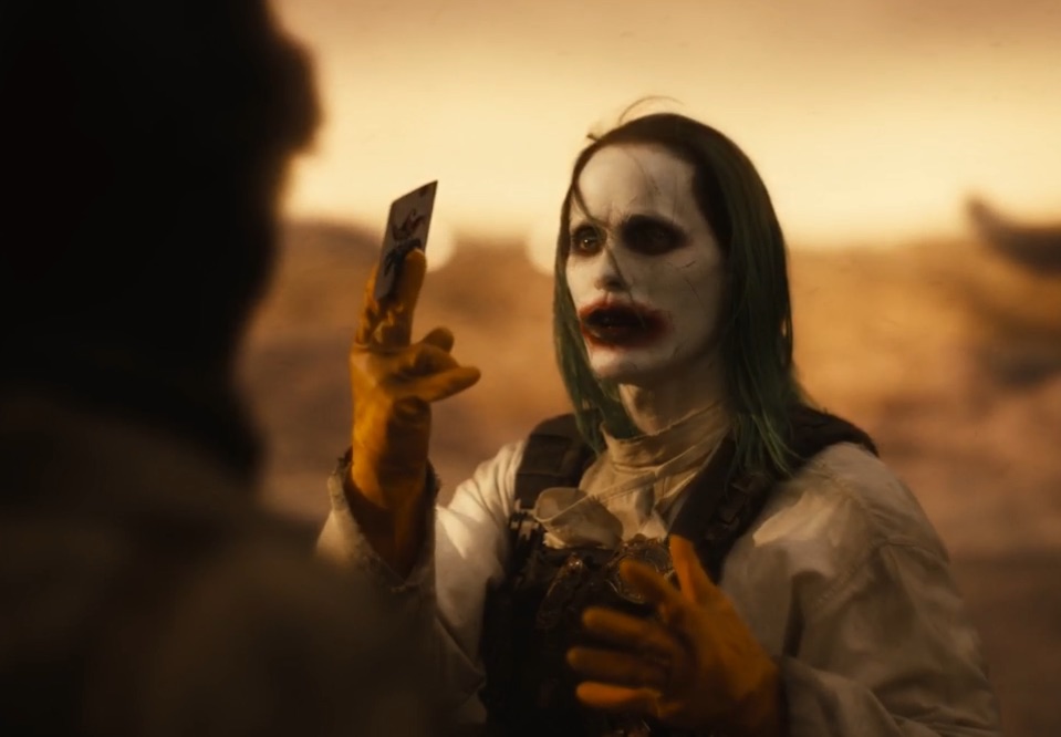 Batman dreams about the Joker (Jared Leto) in the conclusion of The Snyder Cut of the Justice League movie