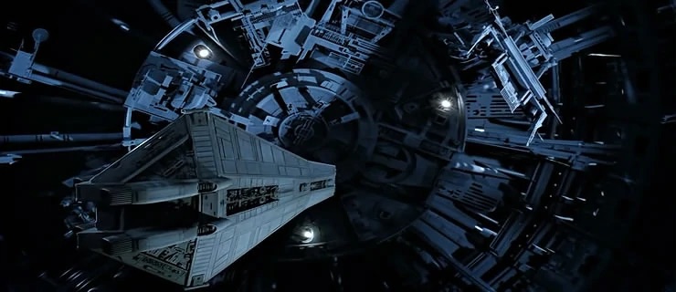 The Nostromo is picked up by a salvage ship in the 1986 film Aliens