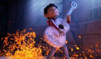 Miguel and his guitar in Pixar's COCO