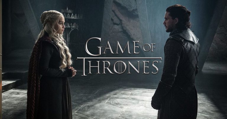 Danaerys Targaryen (Emilia Clarke) and Jon Snow (Kit Harrington) in HBO's addictive, must-see TV series, Game of Thrones