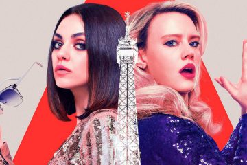 Audrey (Mila Kunis) and Morgan (Kate McKinnon) in the poster art for the movie The Spy Who Dumped Me